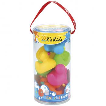 K's Kids - Pack de 10 patitos de goma para el baño, colores surtidos