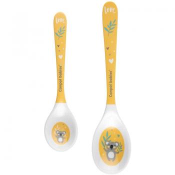 Canpol Babies Yellow Melamine Spoon Set - Exotic Animals (2 Pieces)