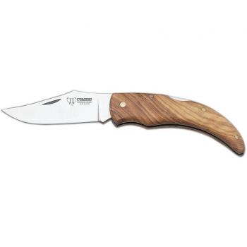 Navaja de caza Cudeman 318-L corsica con bloqueo y mango de olivo y hoja de 9 cm.