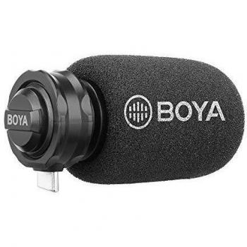 Boya BY-DM100 Plug & Play Micrófono de Condensador cardioide estéreo Digital con Conector USB Tipo C enchufable para Dispositivos Android