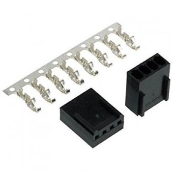 Phobya Fan Power Connector 4Pin PWM male incl. 4 pins - 2 pcs black Cables Connectors