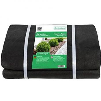 GardenMate Malla geotextil de 2 m x 20 m y 50 g/m² – Geotextil Resistente para Malas Hierbas – Estabilizada contra UV – Permeable al Agua – 2 m x 20 m = 40 m²