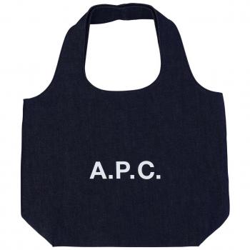 A.P.C. Men's Ninon Tote Bag in Blue