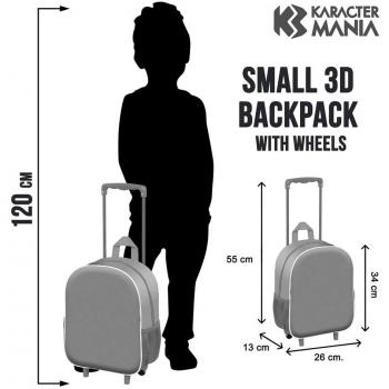 Mochila Trolley 3D Disney Mickey Mouse 31cm Karactermania con ruedas pequeñas