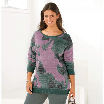 Jersey Escote Redondeado en el Delantero y v en la Espalda con Tira mu - 018784,Estampado Verde/Gris,3XL