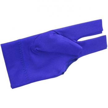 Left billar profesional de tres dedos abrir punta del dedo Guante azul azul