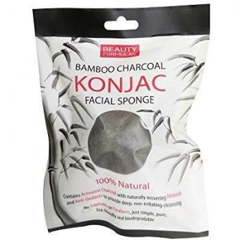 Esponja Facial Konjac con Carbón de Bambú