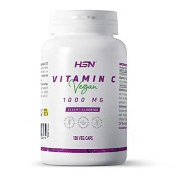 Vitamina C 1000 mg de HSN | 120 Cápsulas Vegetales | Ácido Ascórbico Puro | Suministro para 4 Meses | No-GMO, Vegano, Sin Gluten