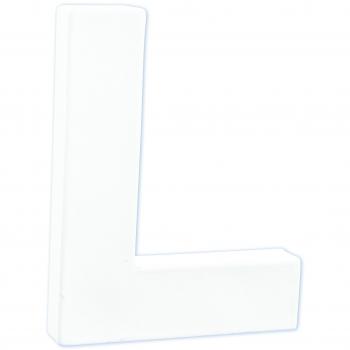 Décopatch AC741C - Un support en papier blanc mâché 1,5x10,5x12 cm, Petite lettre L