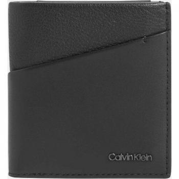 Cartera de piel negra para hombre Calvin Klein con protección RFID y doble compartimento