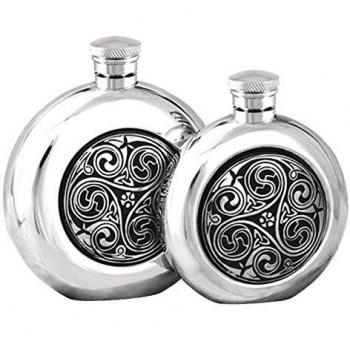 English Pewter Company celta diseño 6 oz redondo peltre petaca