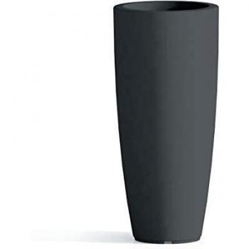 Maceta Redonda de Resina Agave Gris H70 Ø33Cm