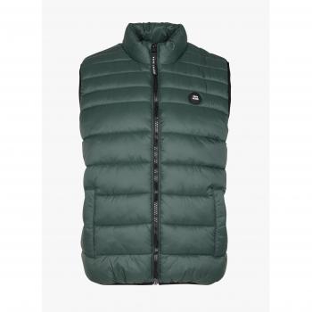 Pepe Jeans Men's Balle Puffer Vest, Dark Green, Regular Fit