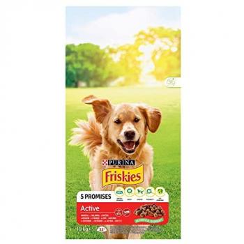 Purina Friskies Active Pienso para Perro Adulto con Carne de Vacuno 10 kg