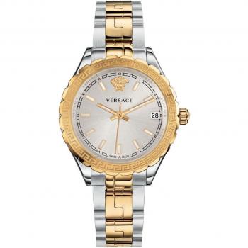 Versace V12030015 Hellenyium Quartz Silver Dial Ladies Watch, Rosegold Silver Stainless Steel, Multicolor, Size: ONE SIZE