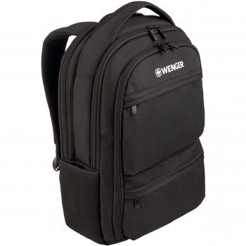 Wenger 600630 FUSE 16 Laptop Backpack , Padded laptop compartment with iPad/Tablet / eReader Pocket in Black {20 Litres}