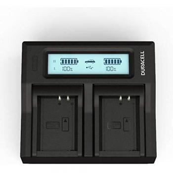 Cargador de Batería Dual Duracell DRC6105 para DR9967/LP-E10, Alimentación de Cámara, Color Negro
