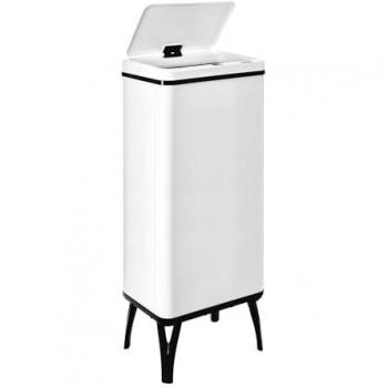 Cubo de Basura Inteligente Wellhome 60L - Apertura Automática y Contacto Manual - Dimensiones: 35,5x26x95,5 cm - Color Blanco