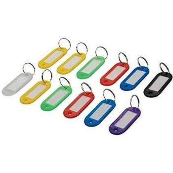 Llaveros de colores con etiquetas identificativas - 12 piezas Silverline