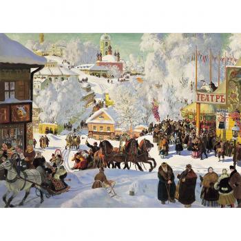 Puzzle DToys Boris Kustodiev Maslenitsa de 1000 piezas