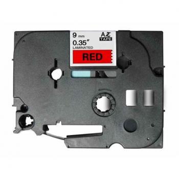Cinta Laminada Genérica Compatible con Brother TZe421 - Texto Negro sobre Fondo Rojo - 9mm x 8m