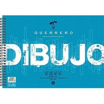 Unipapel Blocks 37002499. Block de Dibujo con Recuadro, Guerrero, Papel 120 Gramos, Microperforado, 2 Taladros, Certificado FSC, Ahuesado, 20