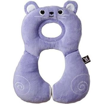 Ben Bat - Reposacabezas Coche Niño - Almohada Cervical Amigos de Viaje - Motivo Ratoncito - Niños 1 a 4 años - Medidas 30 x 7.6 x 20 cm - Para Sillas de Auto - Soporta Cabeza y Cuello