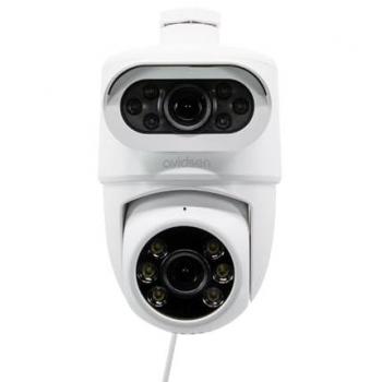 Cámara IP motorizada para exteriores 2K con doble lente HomeCam Dual PTZ y sirena de alarma - Avidsen