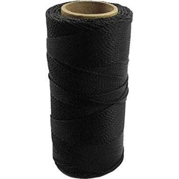 Pracht Creatives Hobby 1694-10297 - Hilo de macramé Encerado de poliéster de 1 mm de Color Negro, Bobina de 10 m de Largo, Ideal para proyectos de Manualidades, bisutería y decoración
