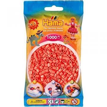 Bolsa de Perlas Hama 1000 Piezas Midi Color Rojo Pastel
