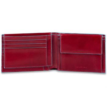 Piquadro Red Leather Wallet RFID Protection for Men, Size: ONE SIZE, Dimensions: 12 cm