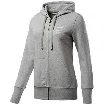 Reebok RC Full Zip Hoodie Sudadera, Mujer, Medium Grey Heather, S