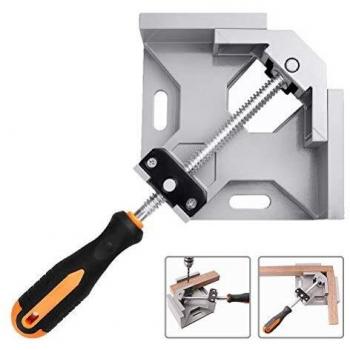 POKIENE Abrazadera de Ángulo Recto, Abrazadera de Soldadura de Ángulo de Una Mano de Aluminio de 90°con Capacidad de Separación de 70 MM para Carpintería, Ingeniería, Soldadura, Carpintería
