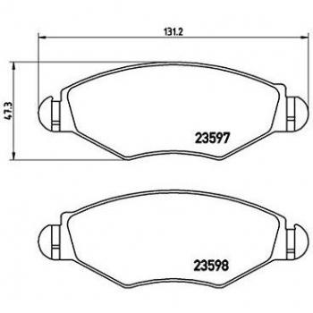 Pastillas de freno Brembo P 61 063 - Juego de 4 pastillas de freno para PEUGEOT: 206, 306, 206+ & CITROËN: Xsara