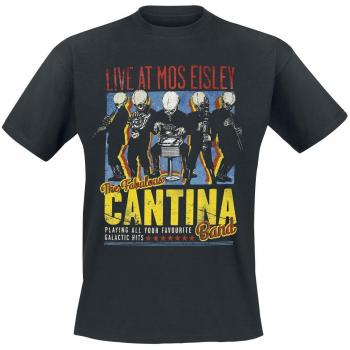 Star Wars Cantina Band On Tour Hombre Camiseta Negro XXL, 100% algodón, Regular