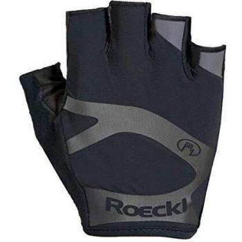 Roeckl Guantes de Ciclismo de Verano Ibros Dedo Corto Negro, tamaño:7
