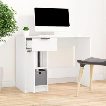 vidaXL White Engineered Wood Desk 100x50x75 cm