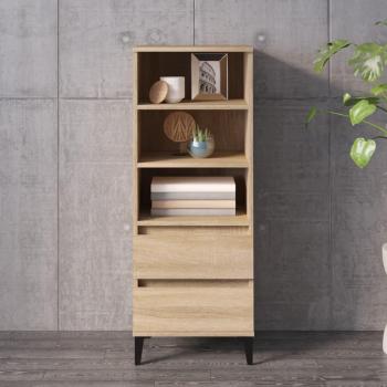 Aparador alto de madera contrachapada roble Sonoma 40x36x110 cm, mueble de almacenaje de salón, buffet para salón, armario auxiliar y armario de almacenamiento