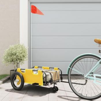 Remolque para bicicletas de hierro y tela Oxford en color amarillo, azul, gris y más