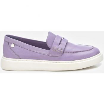 Mocasines de Piel 160640 lila Carmela - Elegantes zapatos planos para mujer con suela de goma blanca