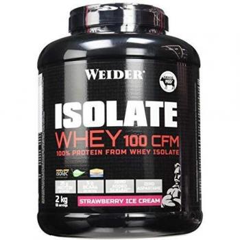 Weider Isolate Whey 100 CFM Proteína de Suero Aislada Fresa 2 kg