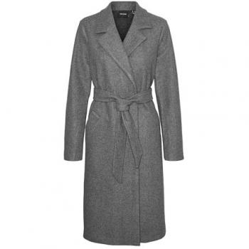 Vero Moda Fortuneaya Long Women's Coat - Medium Grey Melange, Size M