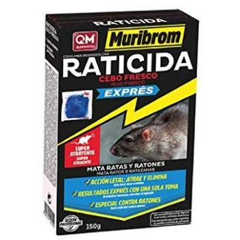 Raticida Muribrom Exprés Cebo Fresco 150g - Acción Instantánea y Letal