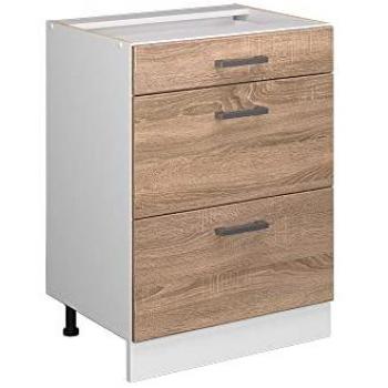 Mueble Bajo Universal R-Line Sonoma 60 cm con Cajones Sin Encimera