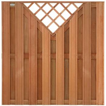 Paneles de madera Bangkirai V-Trelis 180x180cm, tipo de producto: paneles decorativos para jardín, características: fabricados en madera de Bangkirai, resistentes a la intemperie, dimensiones 180 cm