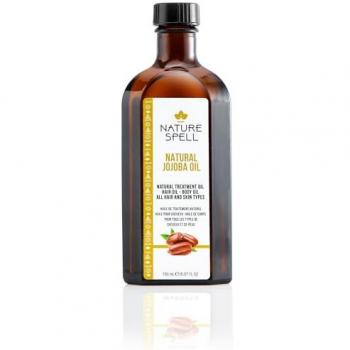 Gel de Aloe Vera 99% para Cabello y Cuerpo - Nature Spell, Aceite de Jojoba Hidratante y Reparador para Cabello y Piel - 150ml