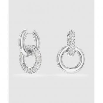 Swarovski Dextera Interlocking Loop Crystal Hoop Earrings