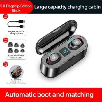 Auriculares TWS Mini Inalámbricos Bluetooth 5.0 Deportivos IPX7 Impermeables con Sonido Estéreo HiFi y Batería de 2000 mAh