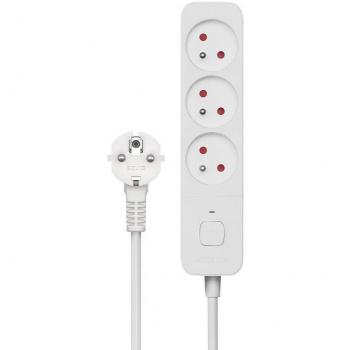 Regleta Protectora contra Sobretensiones Savio LZ-07 de 3 Tomas y 1,5 m Blanca