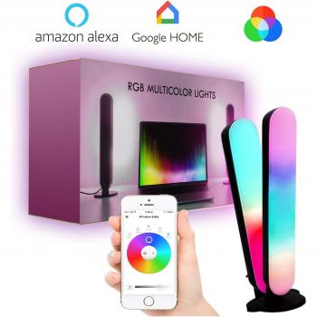 Lámpara Smart RGBIC USB WiFi con Control de Sonido y Regulable para Ambiente TV - Compatible con Alexa y Google Assistant
